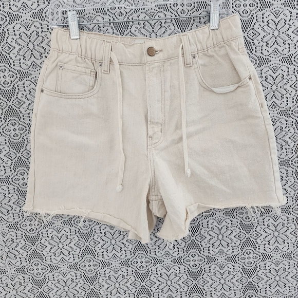 BDG Pants - BDG self cut out denim shorts drew string women's M